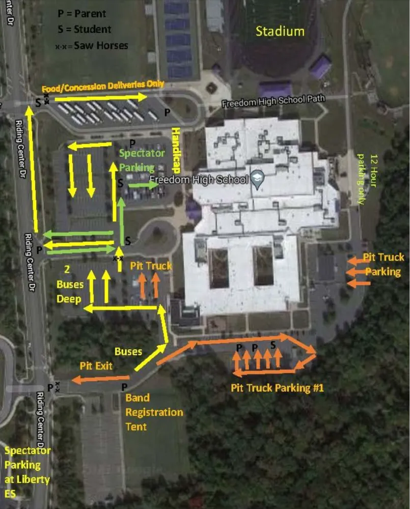 Freedom High School Stadium Map